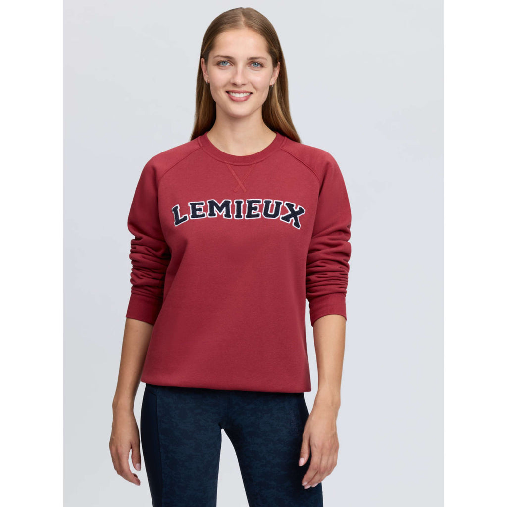 LeMieux Sweater Vida Varsity Crew Neck Russet