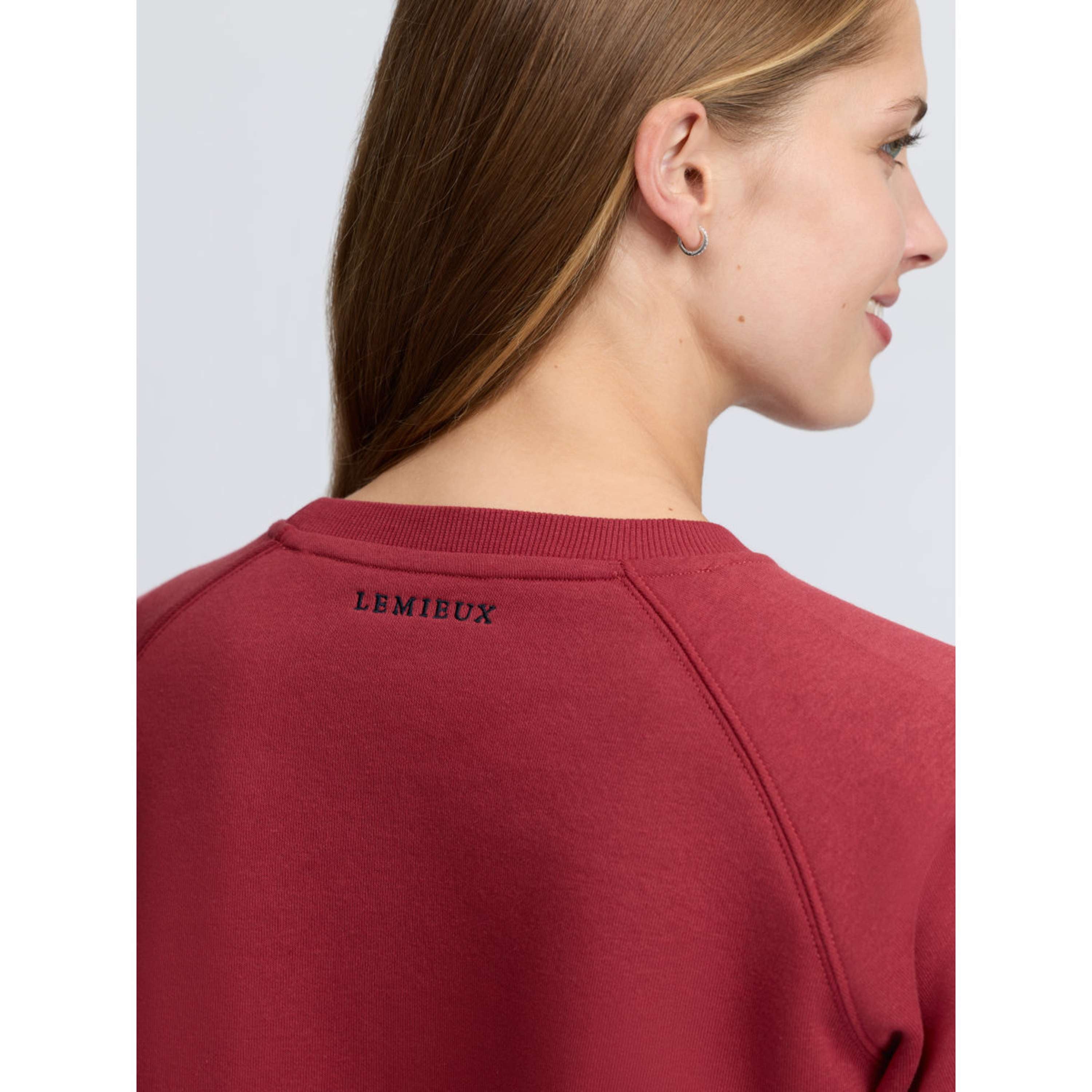 LeMieux Sweater Vida Varsity Crew Neck Russet