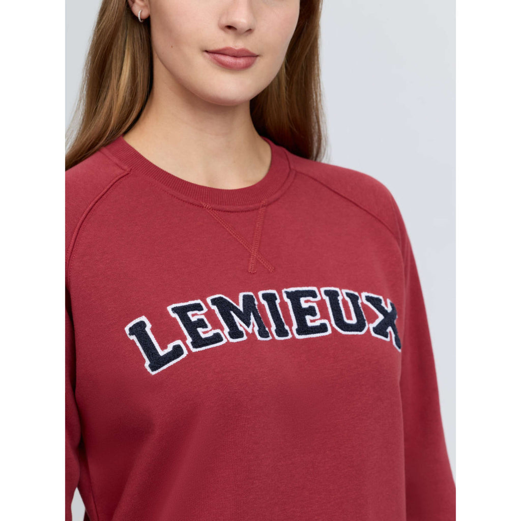 LeMieux Sweater Vida Varsity Crew Neck Russet