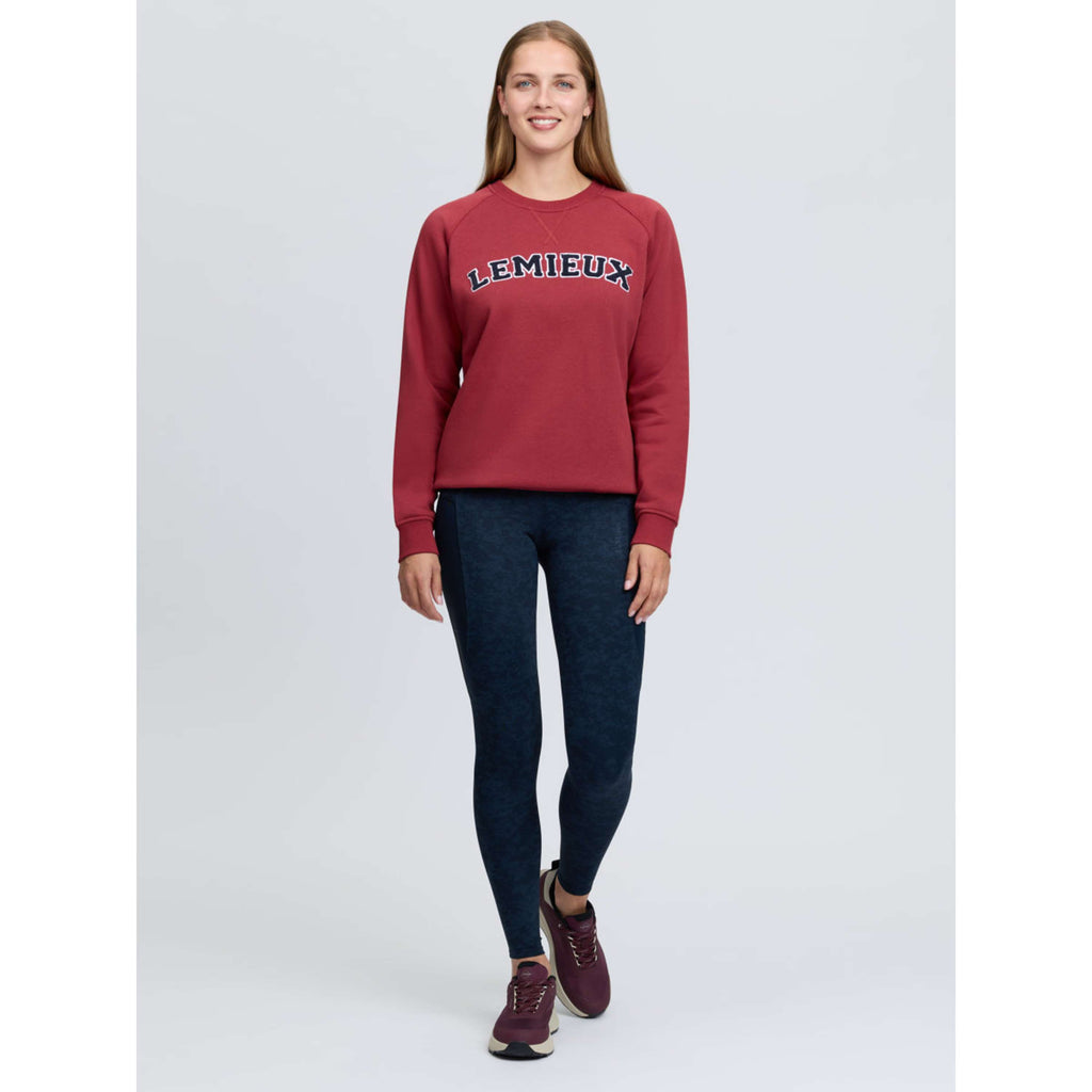 LeMieux Sweater Vida Varsity Crew Neck Russet