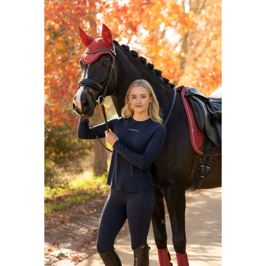 LeMieux Baselayer Sports Tee Long Sleeves Navy