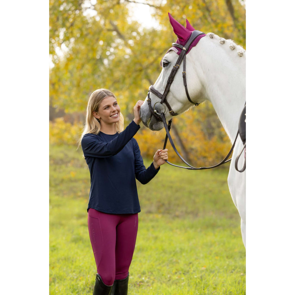 LeMieux Baselayer Sports Tee Long Sleeves Navy