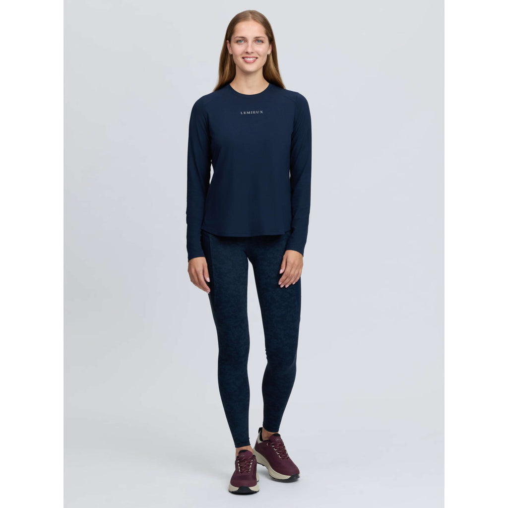 LeMieux Baselayer Sports Tee Long Sleeves Navy