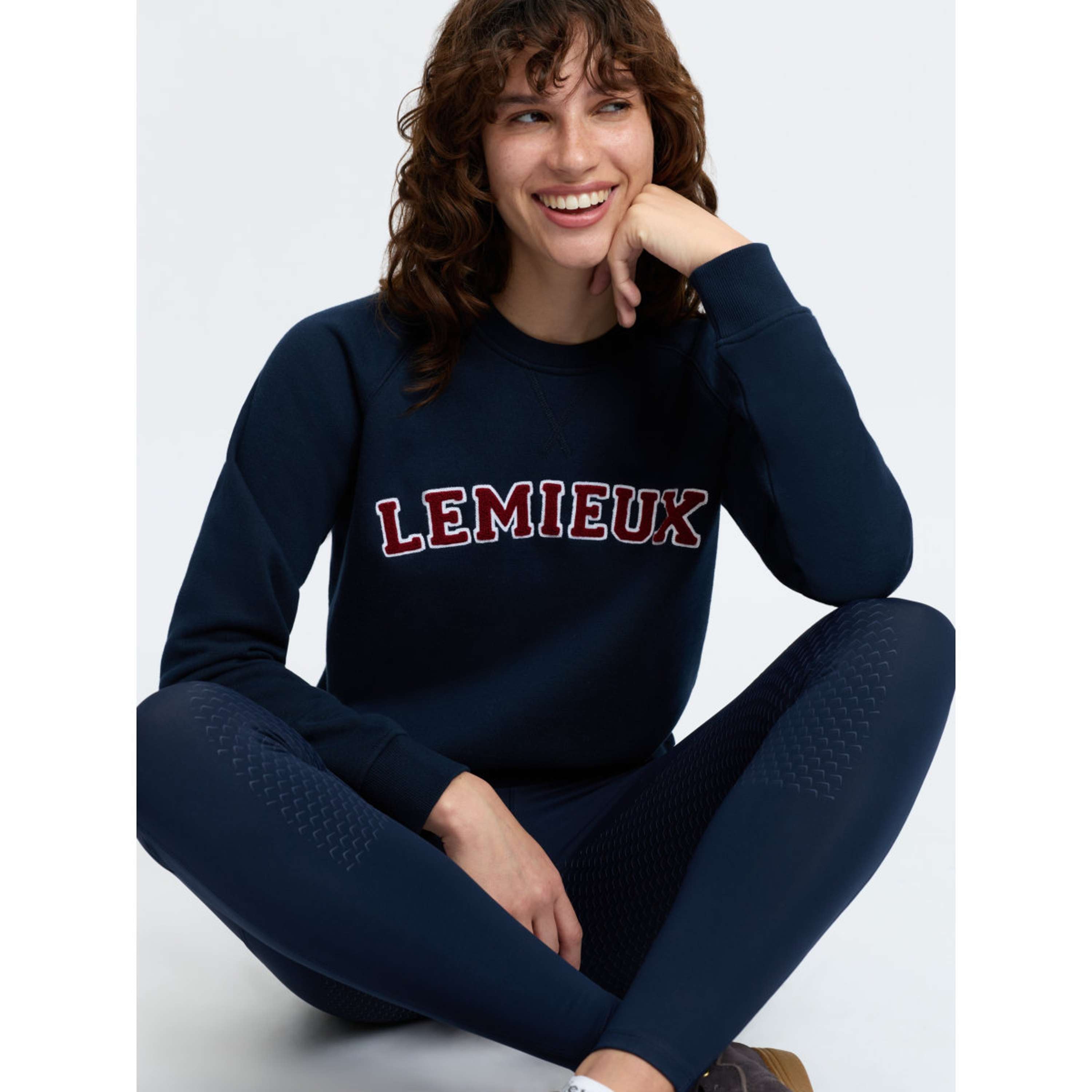 LeMieux Sweater Vida Varsity Crew Neck Navy