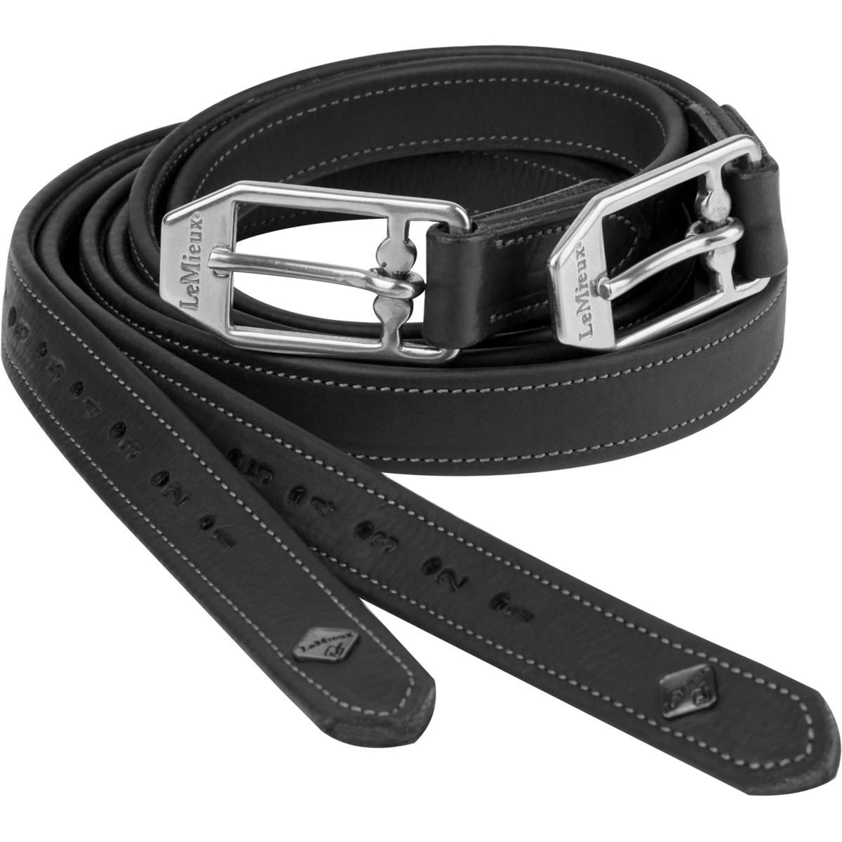 LeMieux Stirrup Strap Vector Close Contact Leather Black