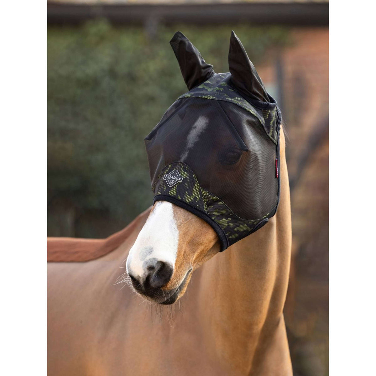 LeMieux Fly Mask Half Visor-Tek Camo Green