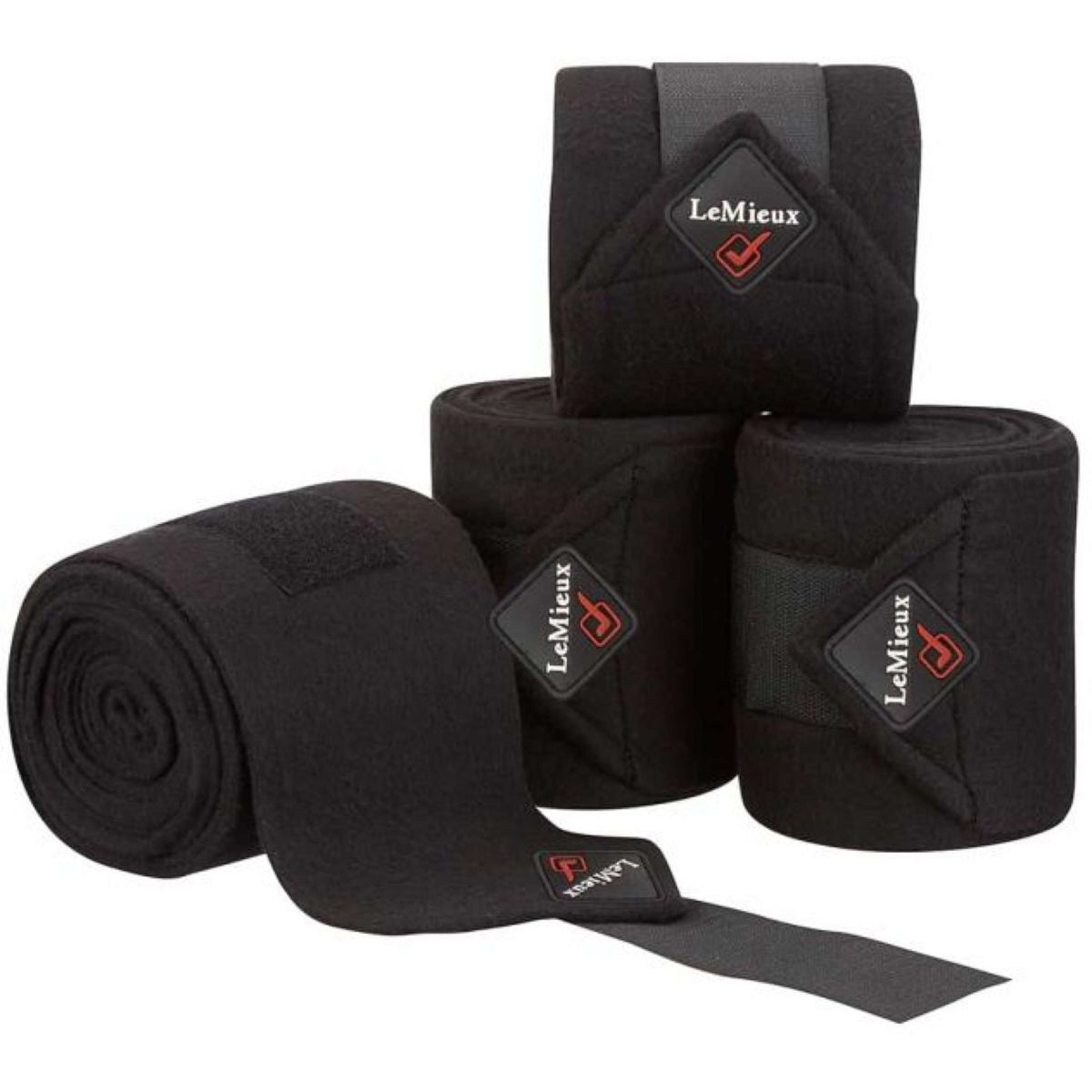 LeMieux Bandages Luxury Polo set of 4 Black/Black