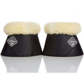 LeMieux Bell Boots WrapRound Sheepskin Black/Natural