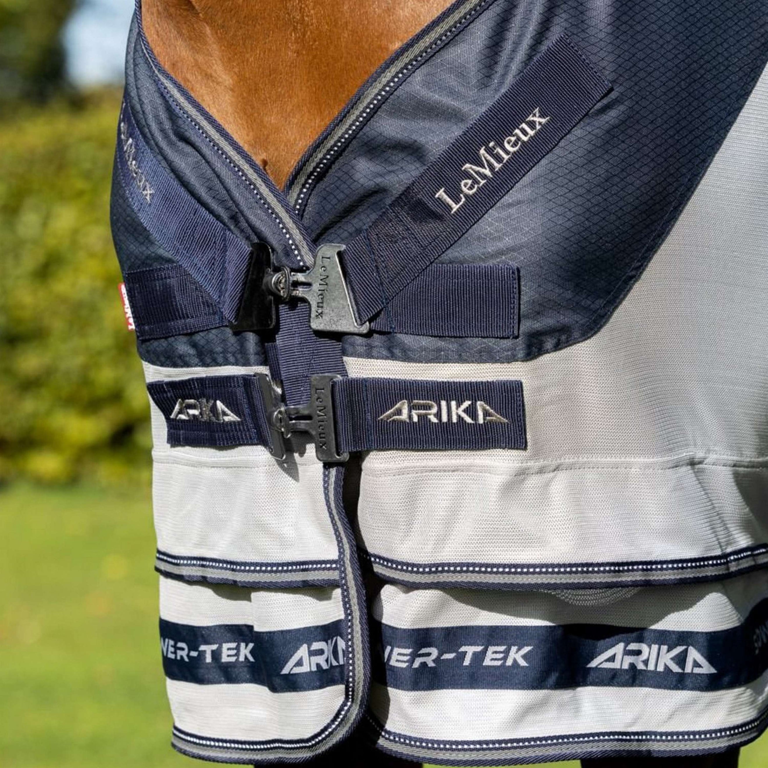 LeMieux Fly Rug Arika Shower-Tek Navy/Grey Dots