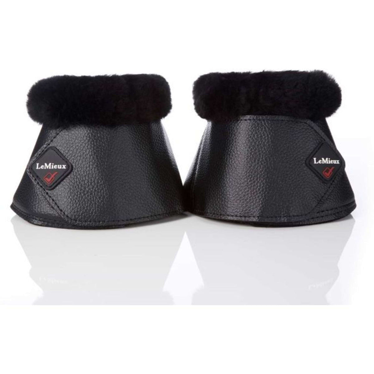 LeMieux Bell Boots WrapRound Sheepskin Black