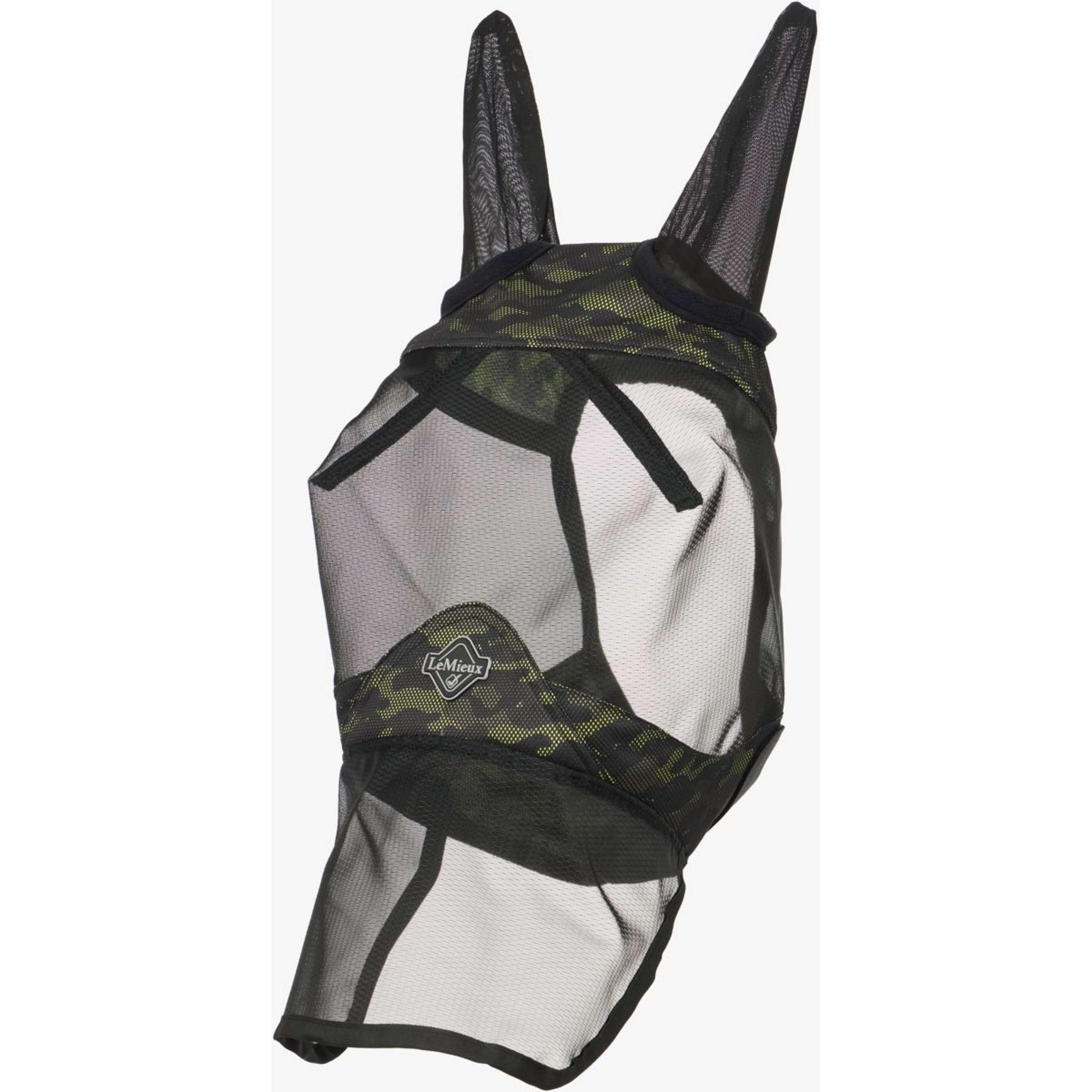 LeMieux Fly Mask Full Visor-Tek Camo Green