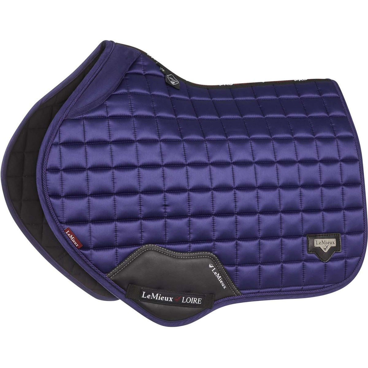 LeMieux Saddlepad Loire Memory Satin Square CC Ink Blue