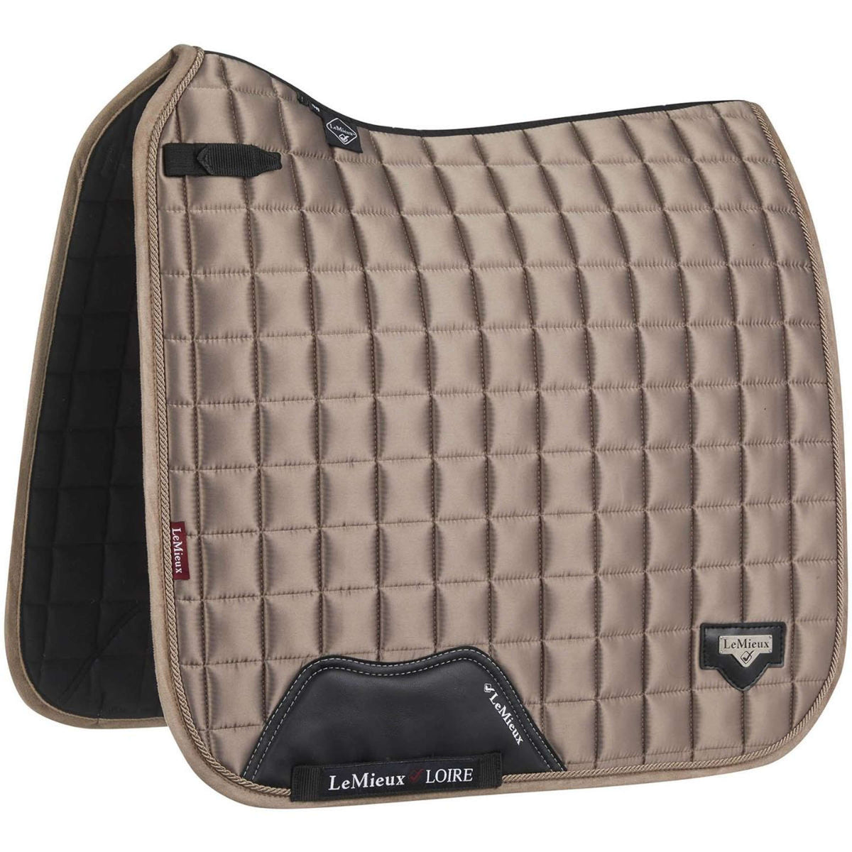 LeMieux Saddlepad Loire Classic Satin Square Dressage Mink