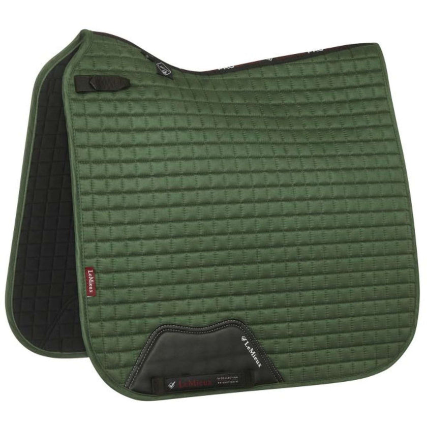 LeMieux Saddlepad Luxury Square Dressage Hunter Green LeMieux Saddlepad Luxury Square Dressage Hunter Green