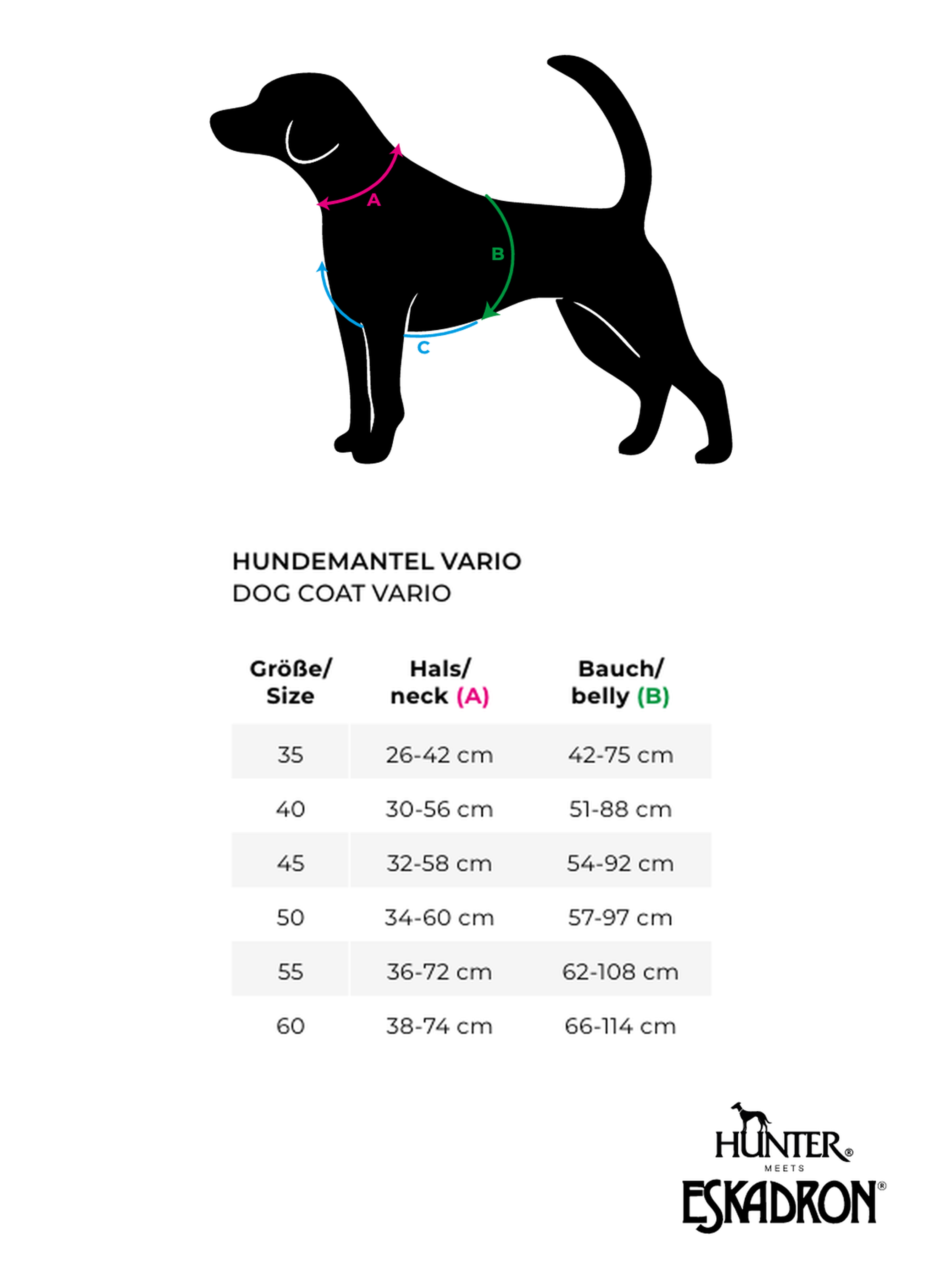 Hunter x Eskadron Dog Winter Coat Vario Black