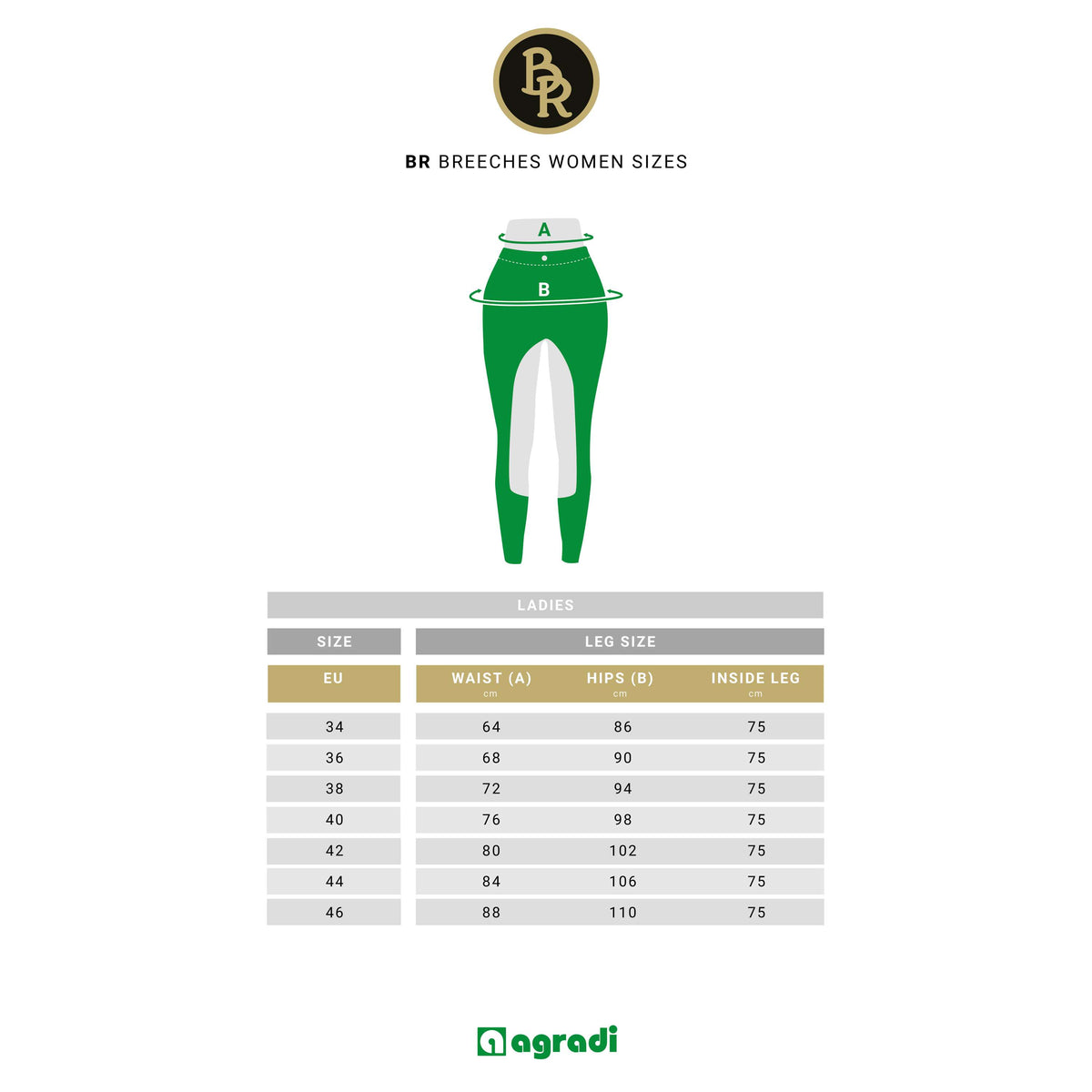 BR Breeches Maury Silicone Knee Forest Green