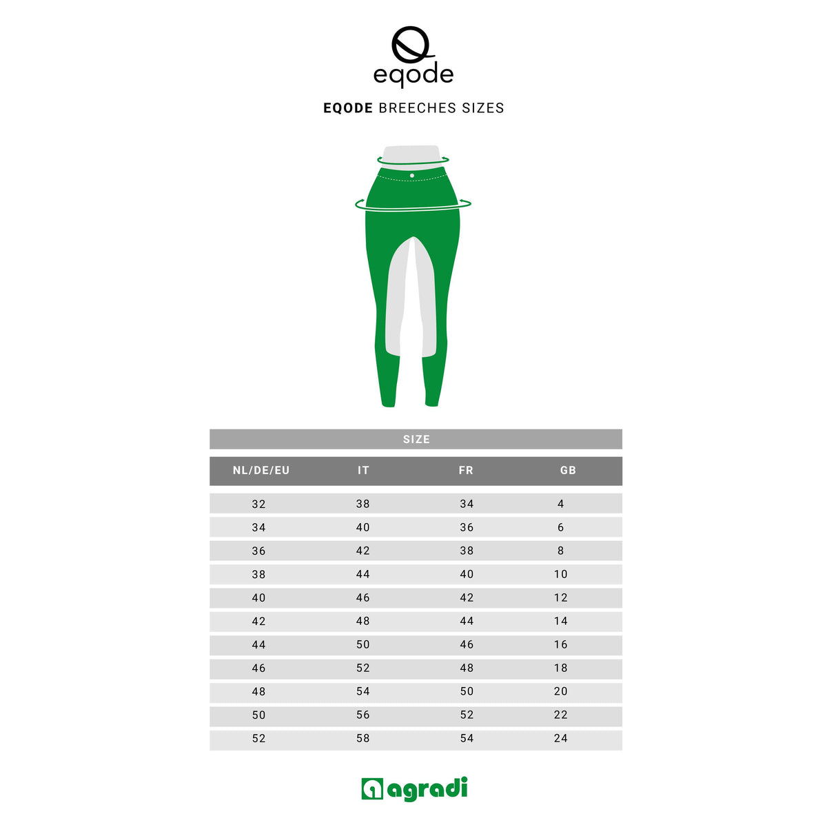 EQODE by Equiline Breeches Donna Full Grip Green