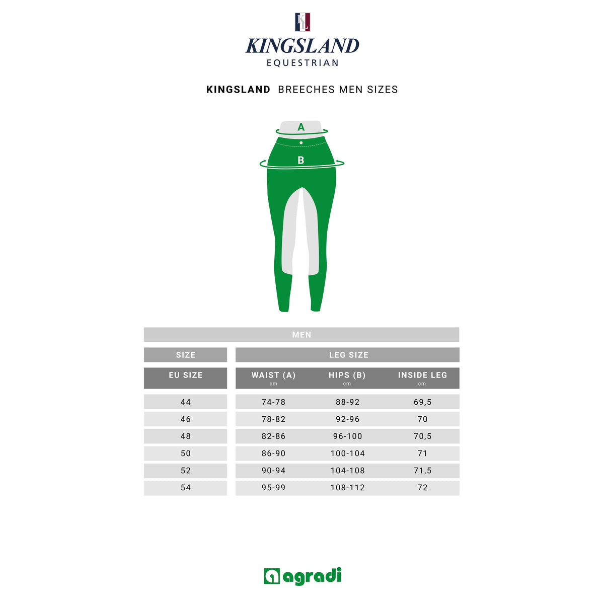 Kingsland Breeches Kenton Full Grip Men Navy