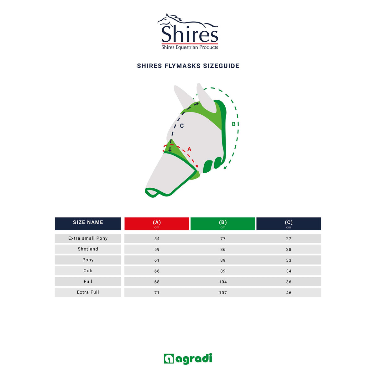 Shires Fly Mask Deluxe Green