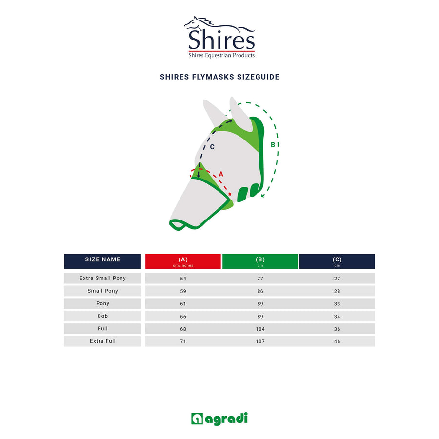 FlyGuard by Shires Fly Mask Pro Fine Mesh with Ears and Nose Navy