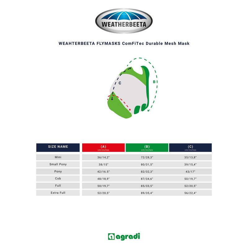 WeatherBeeta Fly Mask ComFiTec Fine without Ears Grey