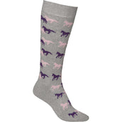 Mountain Horse Socks Running Horse Junior Grey