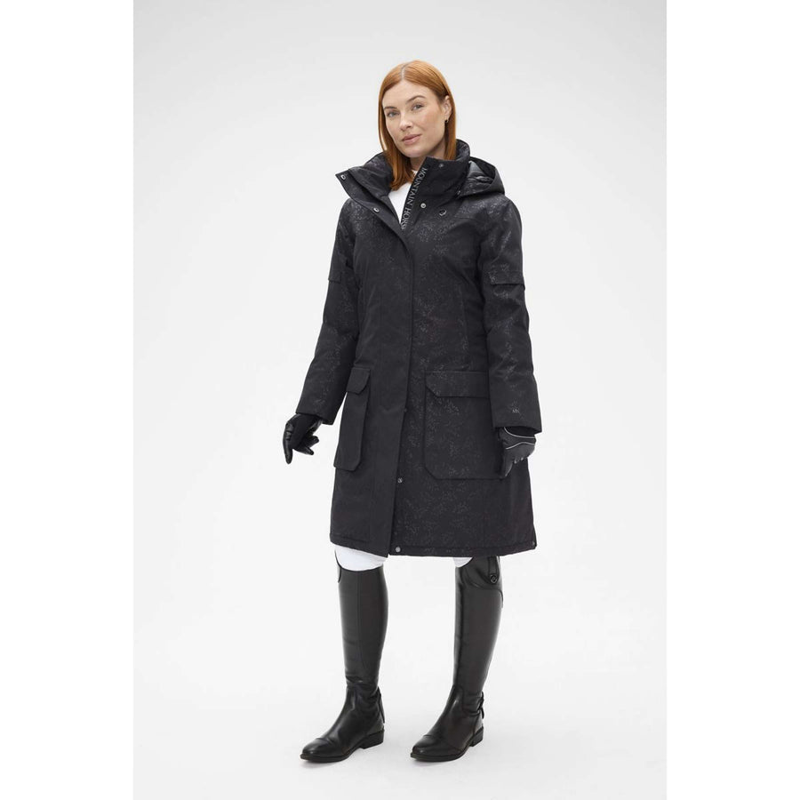 Mountain Horse Long Coat Saga Black Leaf