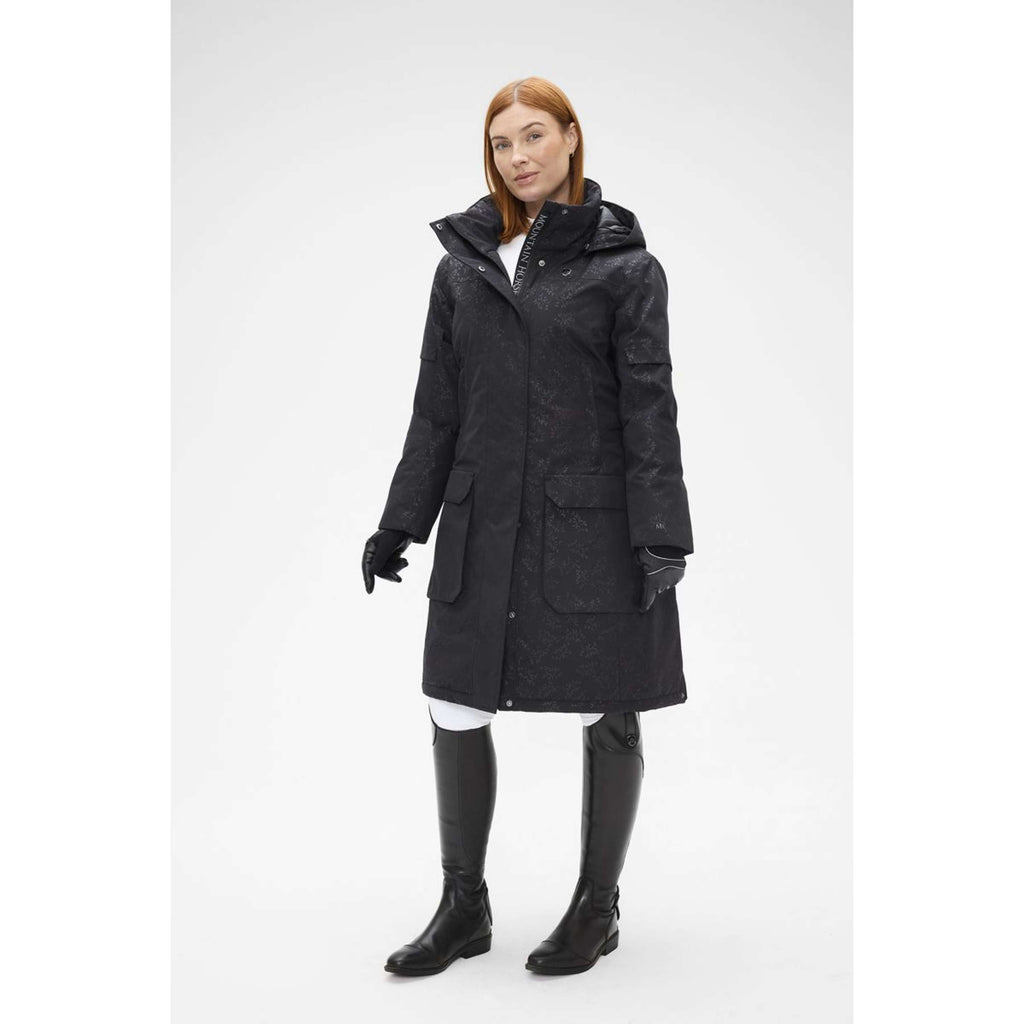 Mountain Horse Long Coat Saga Black Leaf