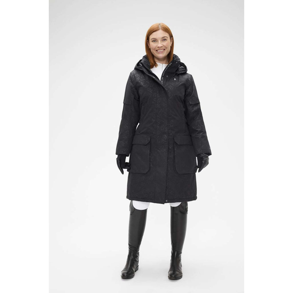 Mountain Horse Long Coat Saga Black Leaf