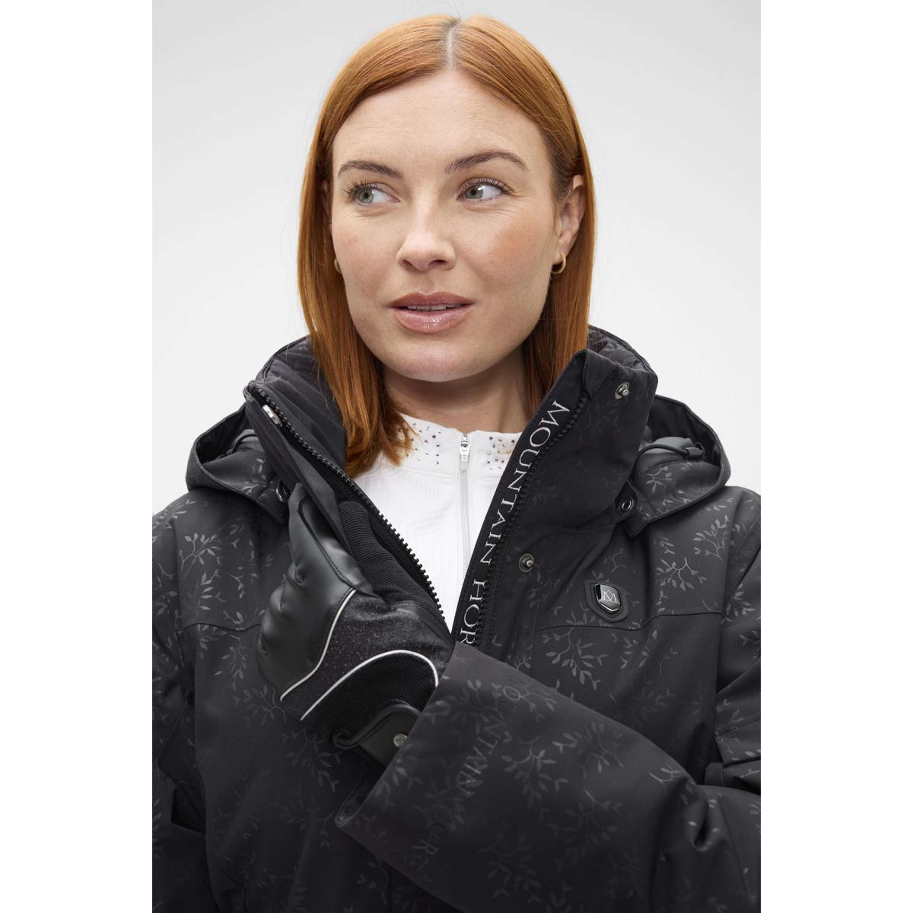 Mountain Horse Long Coat Saga Black Leaf