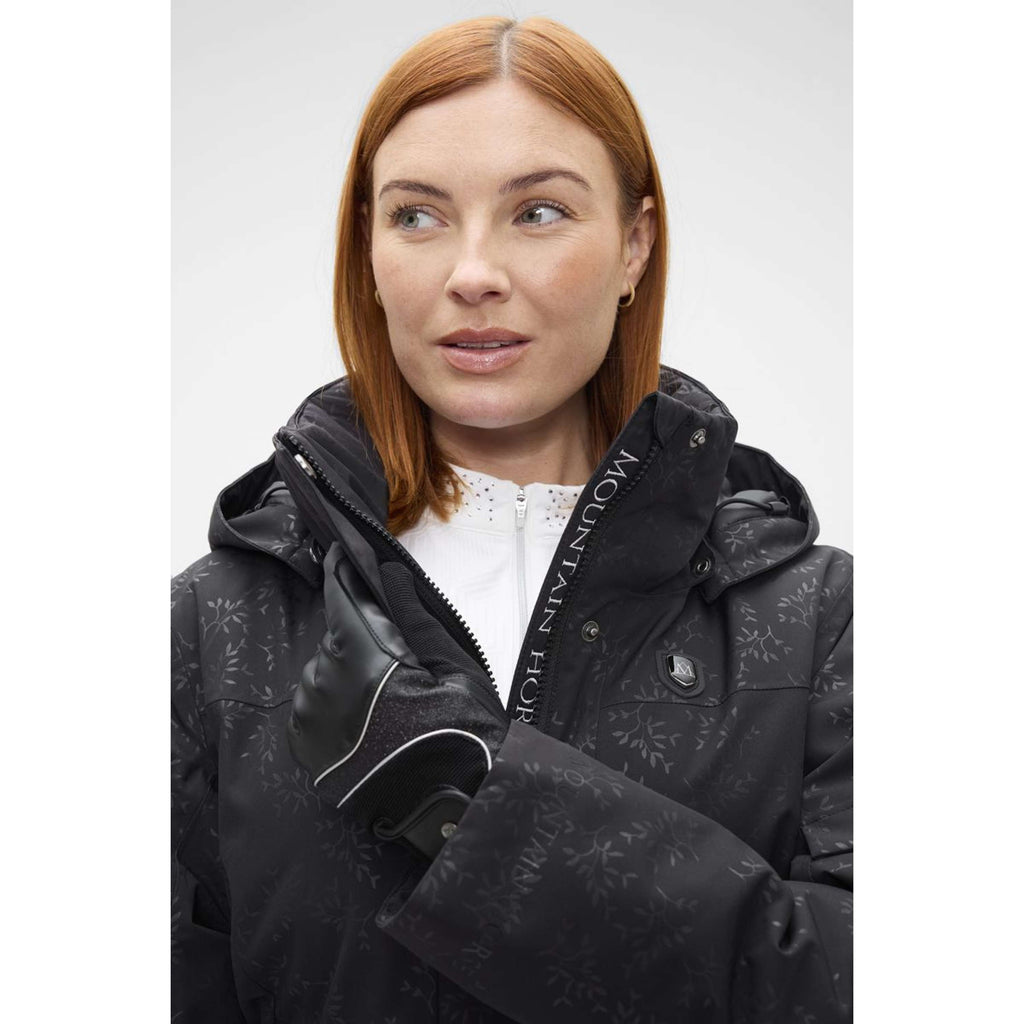 Mountain Horse Long Coat Saga Black Leaf