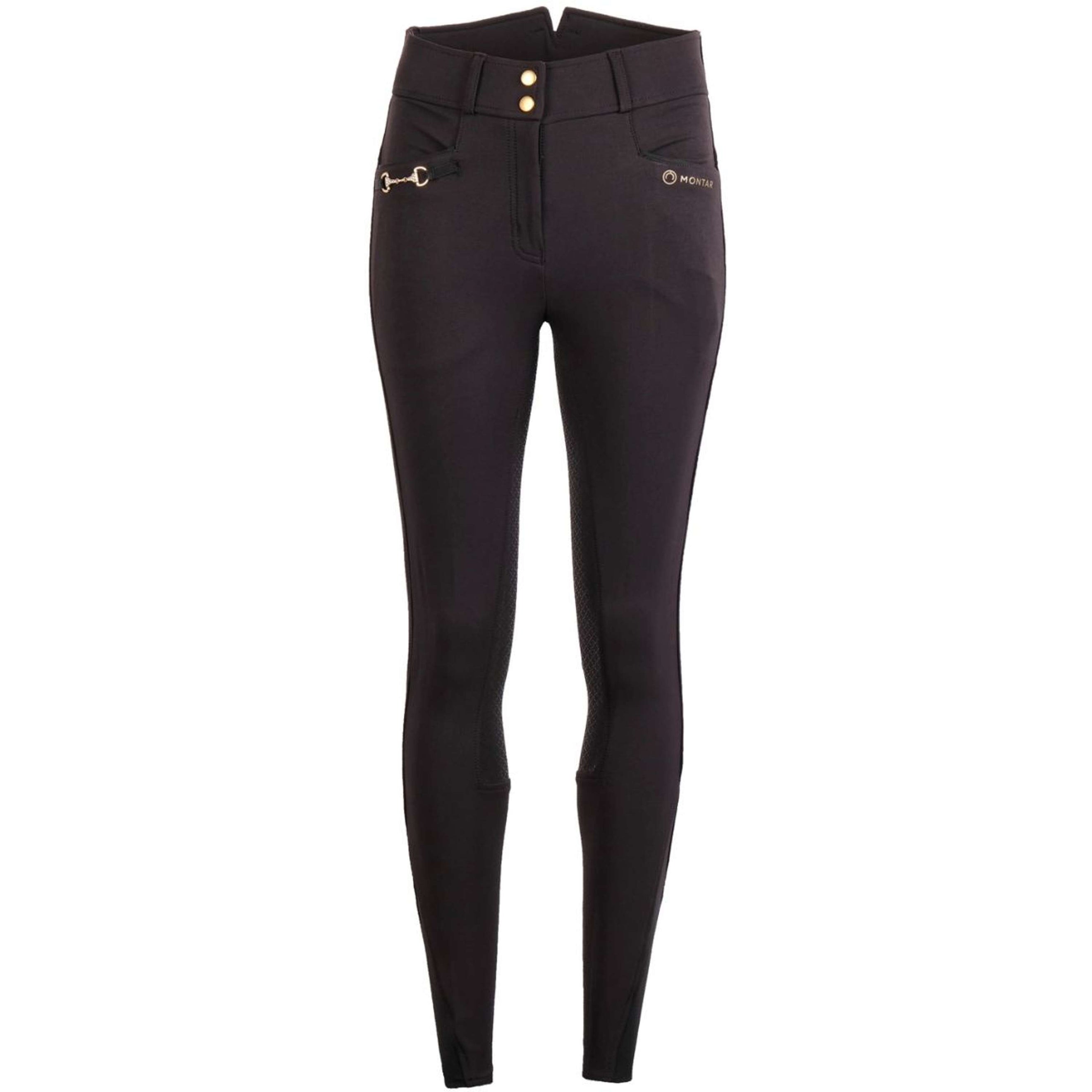 Montar Breeches Molly Gold Highwaist Full Grip Black