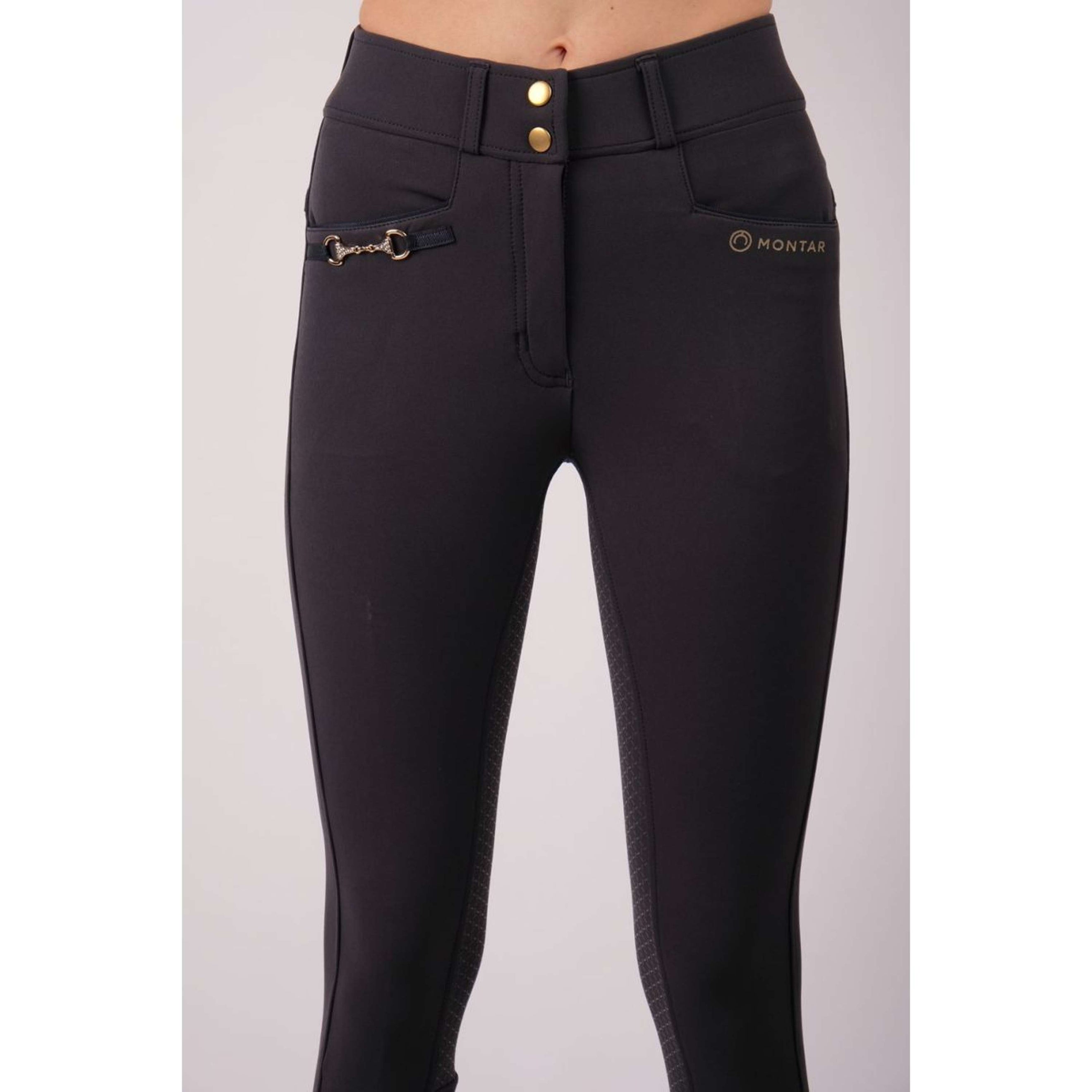 Montar Breeches Molly Gold Highwaist Full Grip Navy