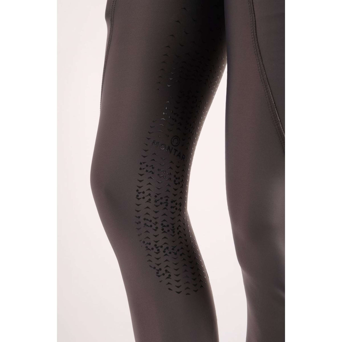 Montar Riding Legging Crystal Pull On Full Grip Grey