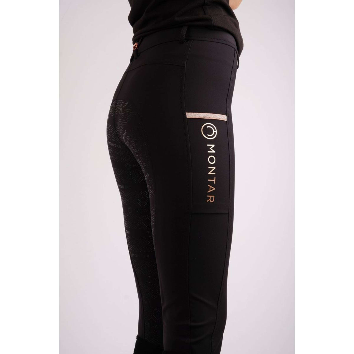 Montar Breeches Millie Rosegold Full Grip Black