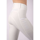 Montar Breeches Highwaist Thigh Pocket Full Grip White