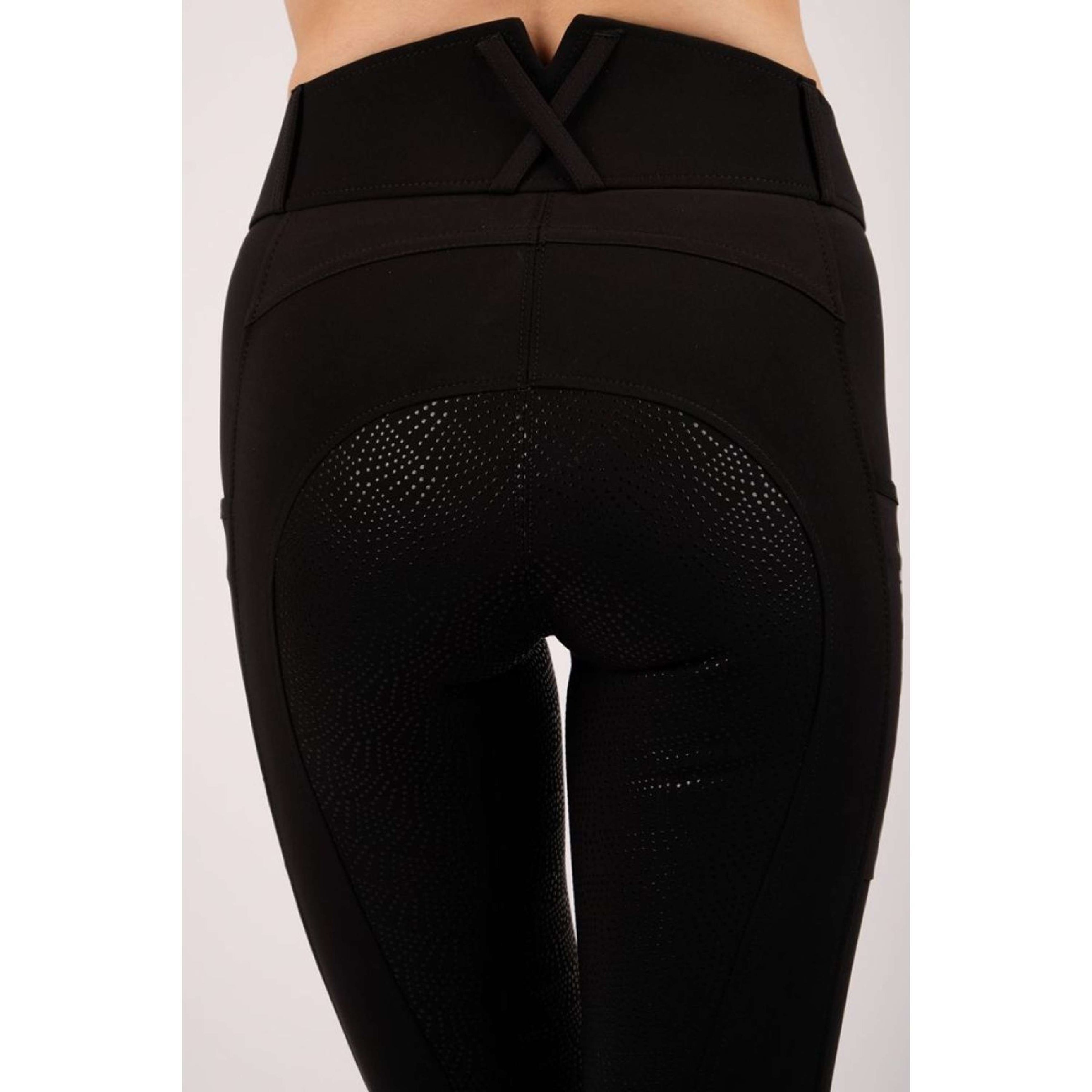 Montar Breeches Highwaist Thigh Pocket Full Grip Black