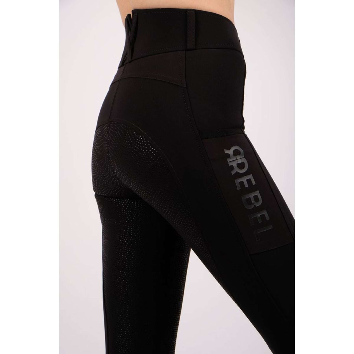 Montar Breeches Highwaist Thigh Pocket Full Grip Black