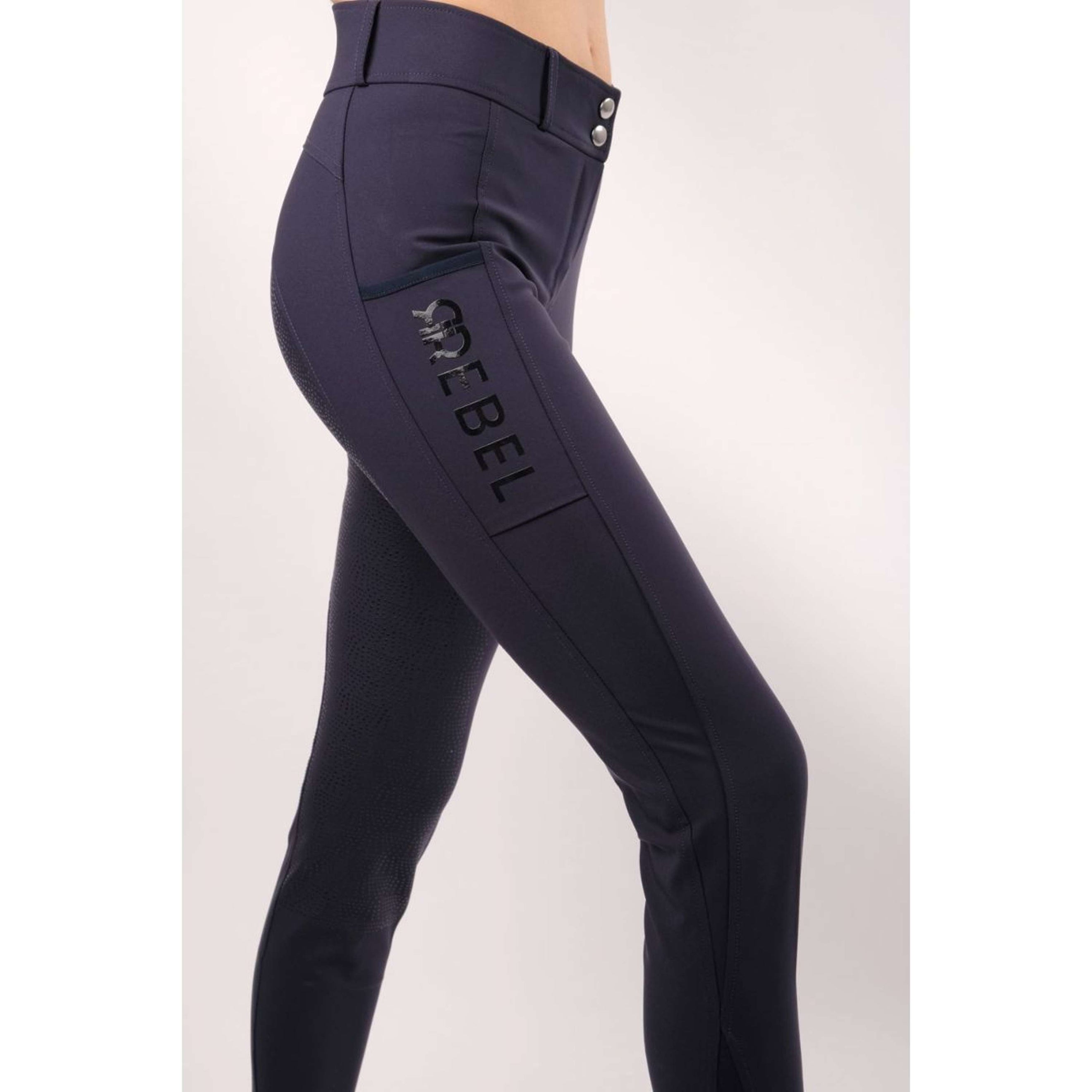 Montar Breeches Highwaist Thigh Pocket Full Grip Navy