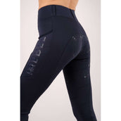 Montar Riding Legging Pull On Classic Thigh Pocket Full Grip Navy