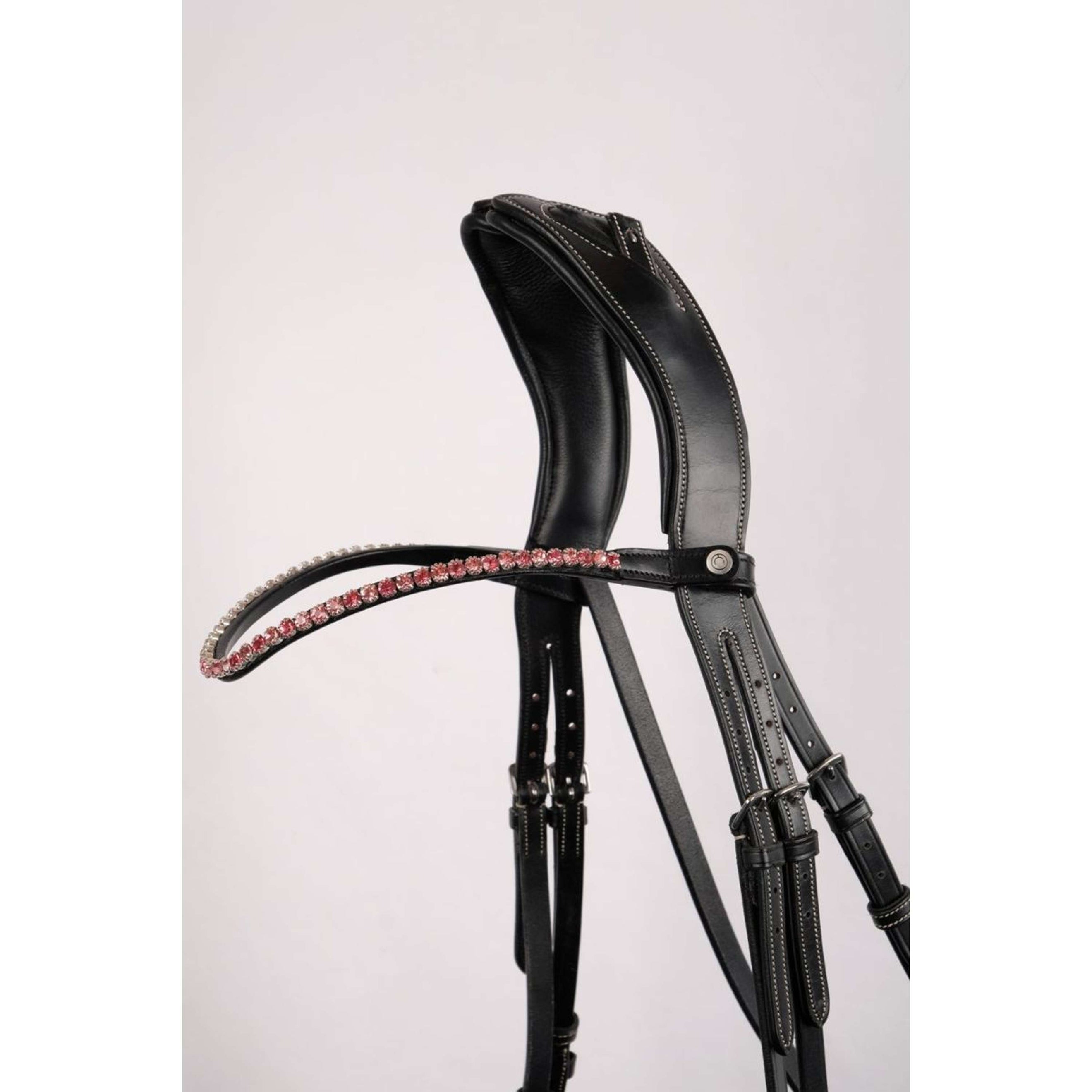 Montar Browband Fair Crystal Curved Pink Montar Browband Fair Crystal Curved Pink