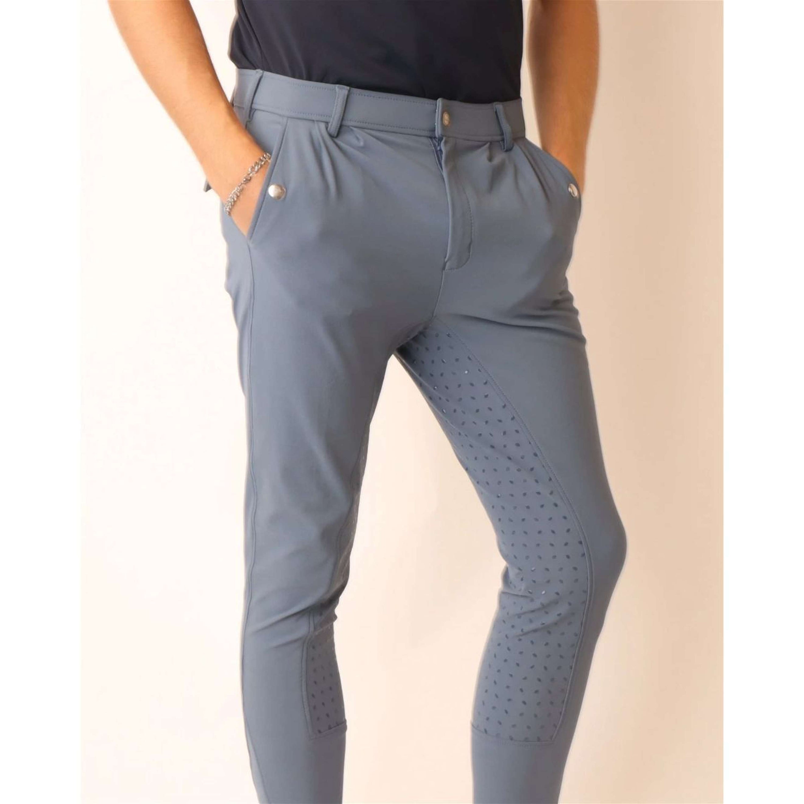 Montar Breeches Gary Full Grip Dove Blue