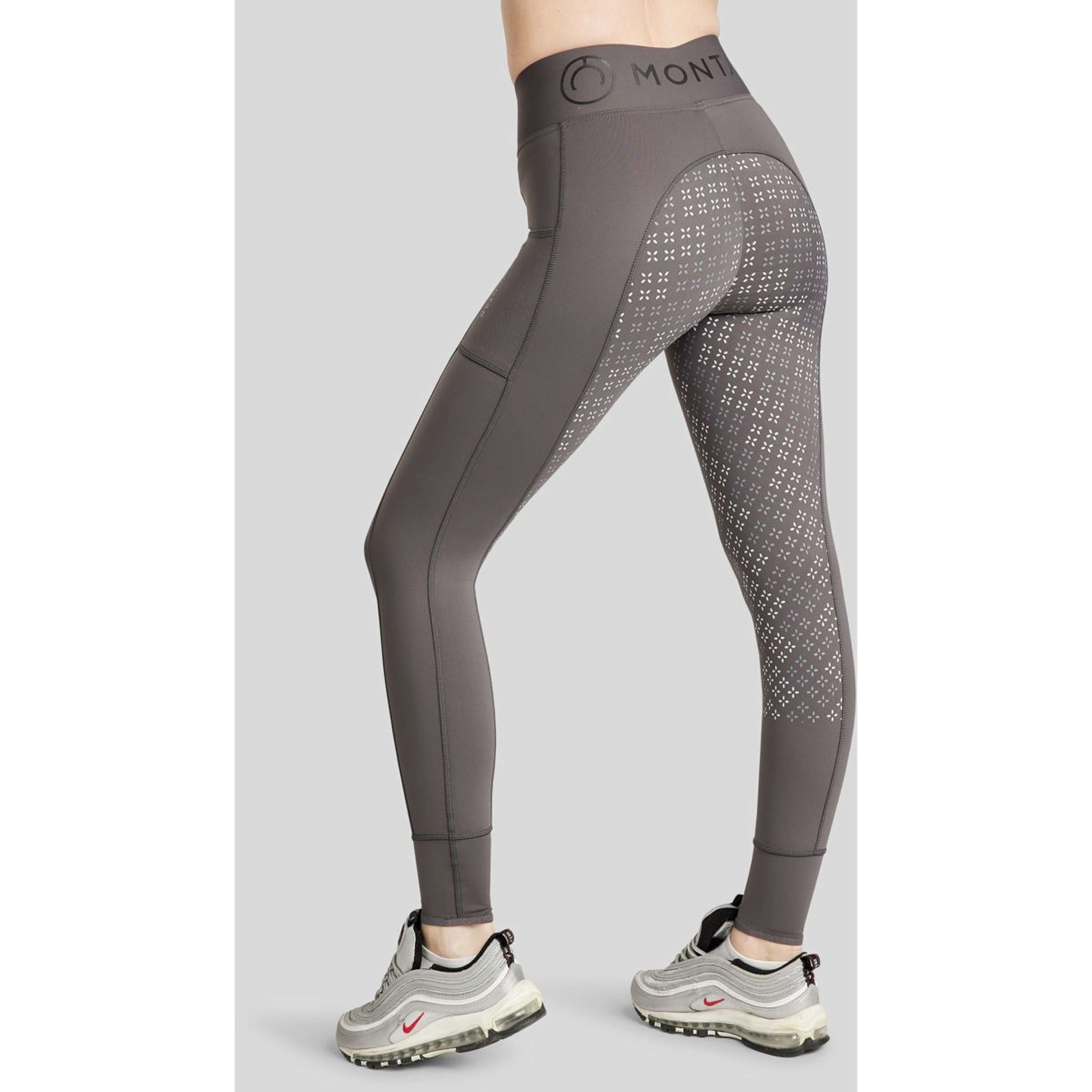 Montar Riding Legging Selena Pull On Full Grip Grey