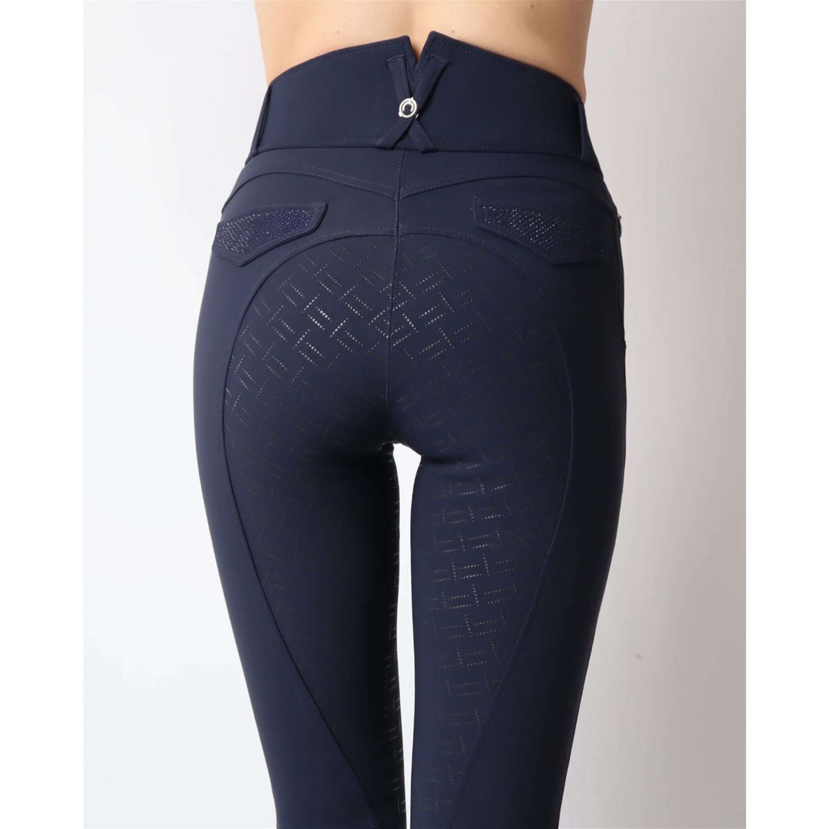 Montar Breeches Briella Crystal Pocket Full Grip Navy