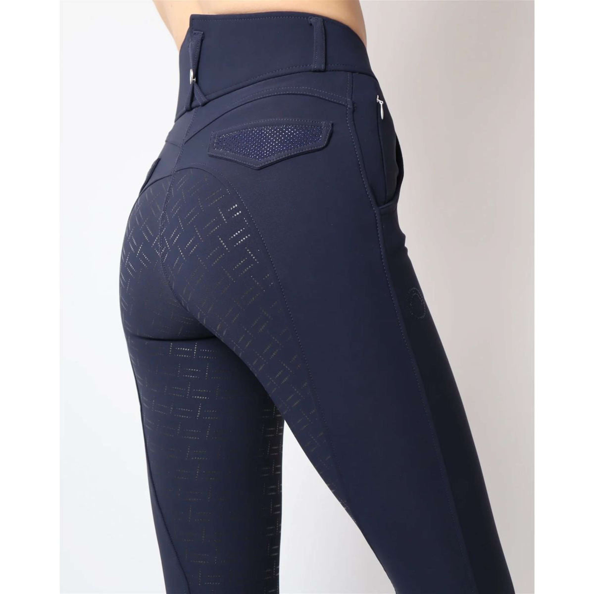 Montar Breeches Briella Crystal Pocket Full Grip Navy