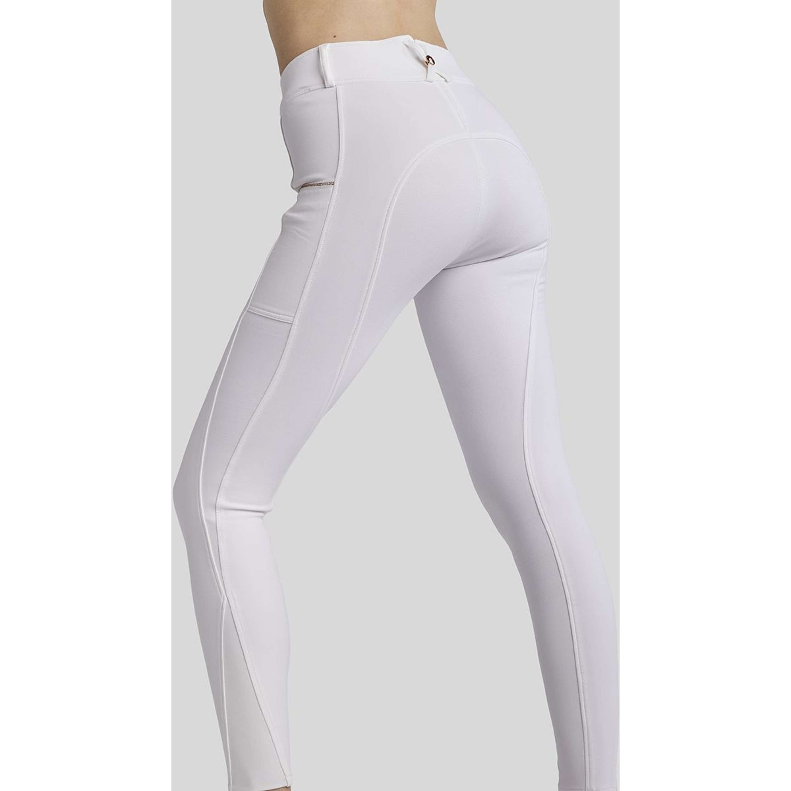 Montar Breeches MoMaddie Rosegold Crystals Full Grip White