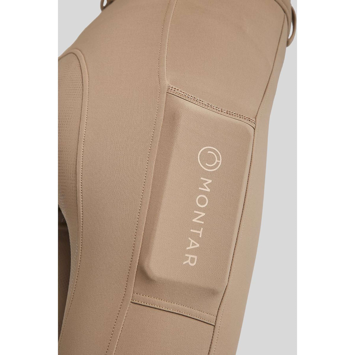 Montar Breeches MoMaddie Rosegold Crystals Full Grip Latte