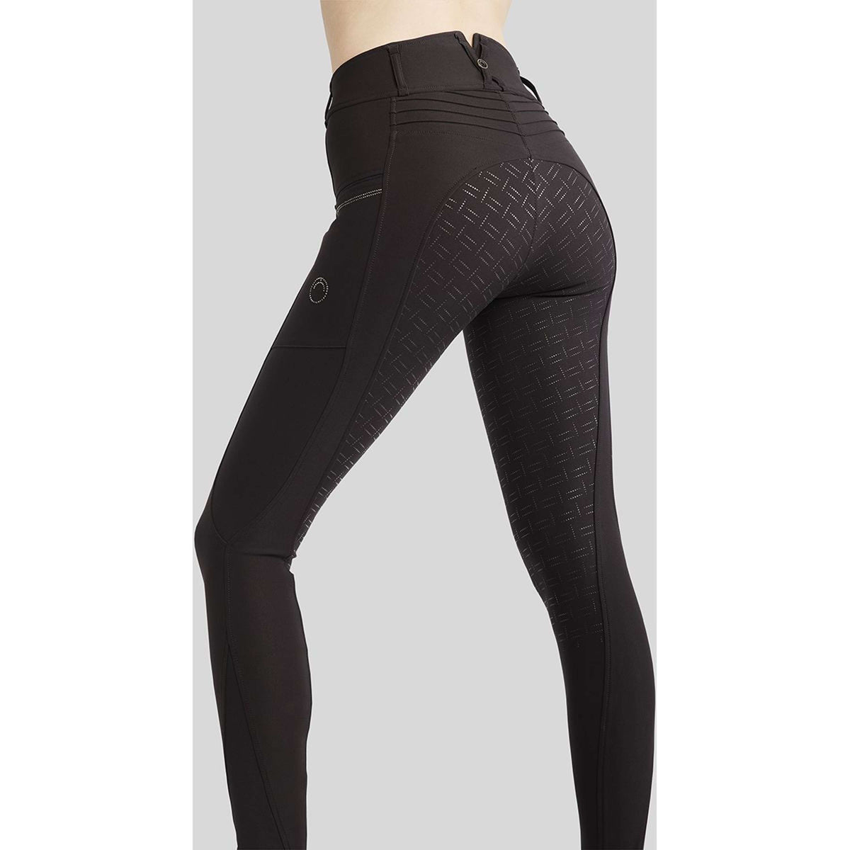 Montar Breeches MoRosie Pintucks Crystals Full Grip Black