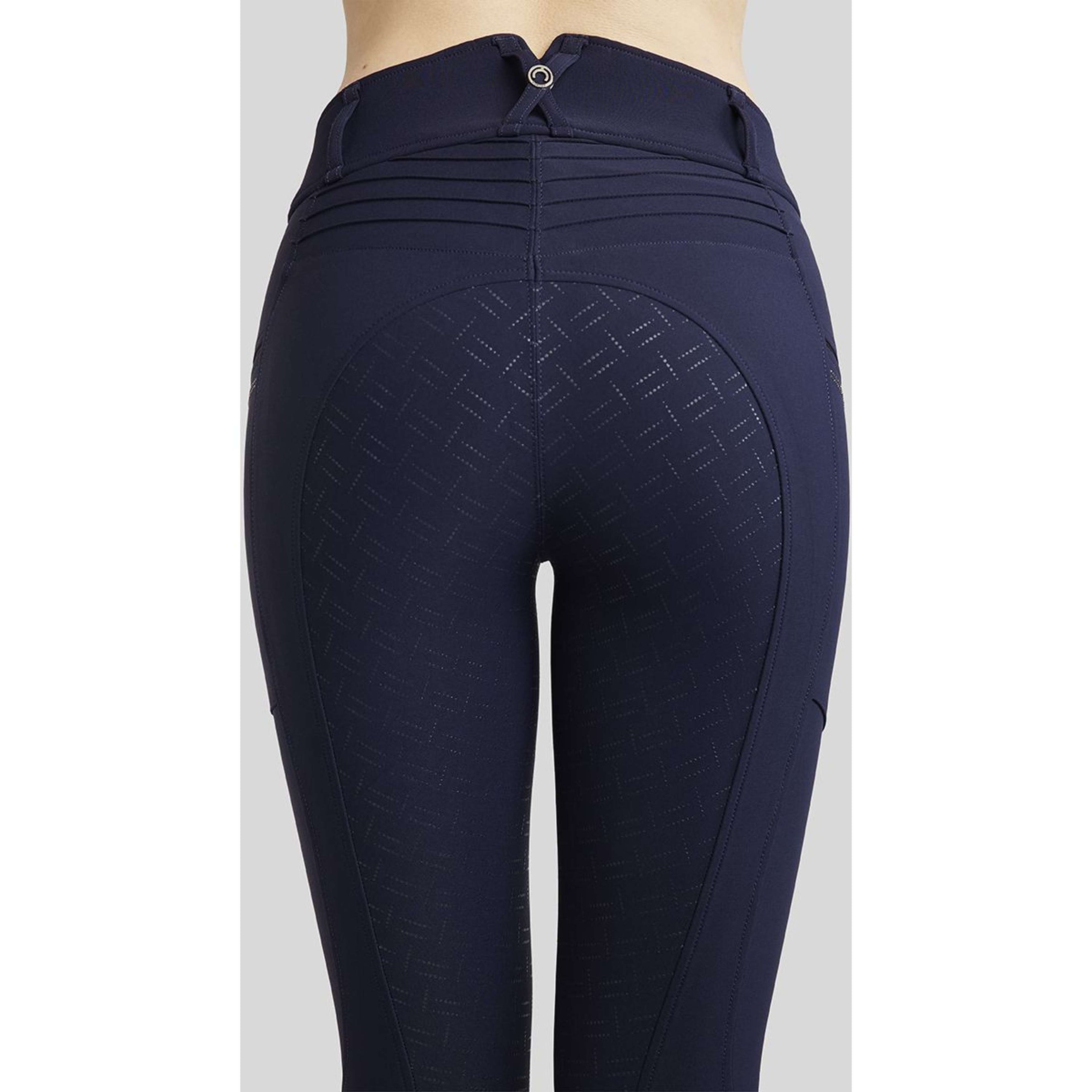 Montar Breeches MoRosie Pintucks Crystals Full Grip Dark Navy