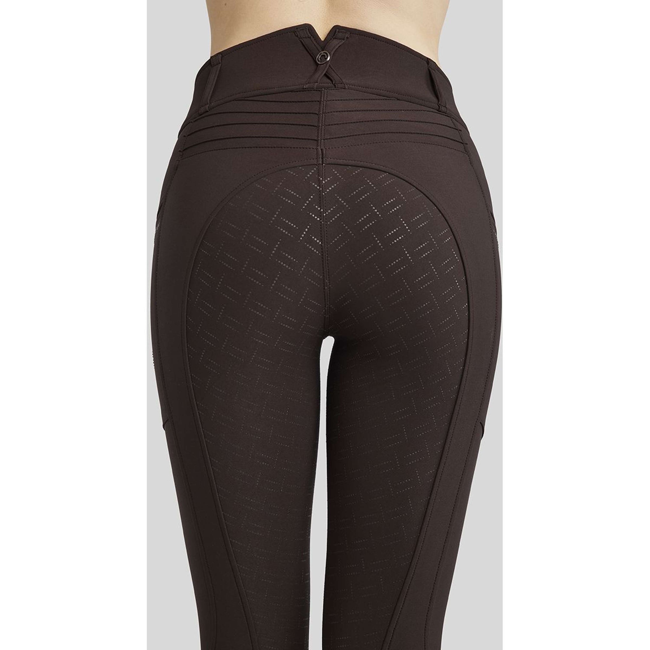 Montar Breeches MoRosie Pintucks Crystals Full Grip Brown